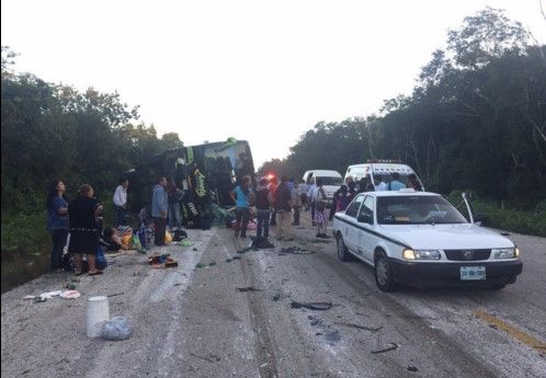 Accidente de autobús deja 3 muertos en Quintana Roo - fff