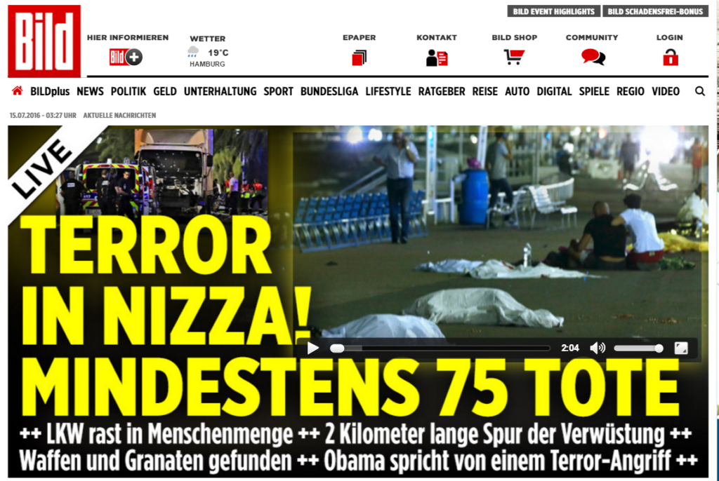 Reacciones de la prensa internacional por atentado en Niza - Bild-1024x686