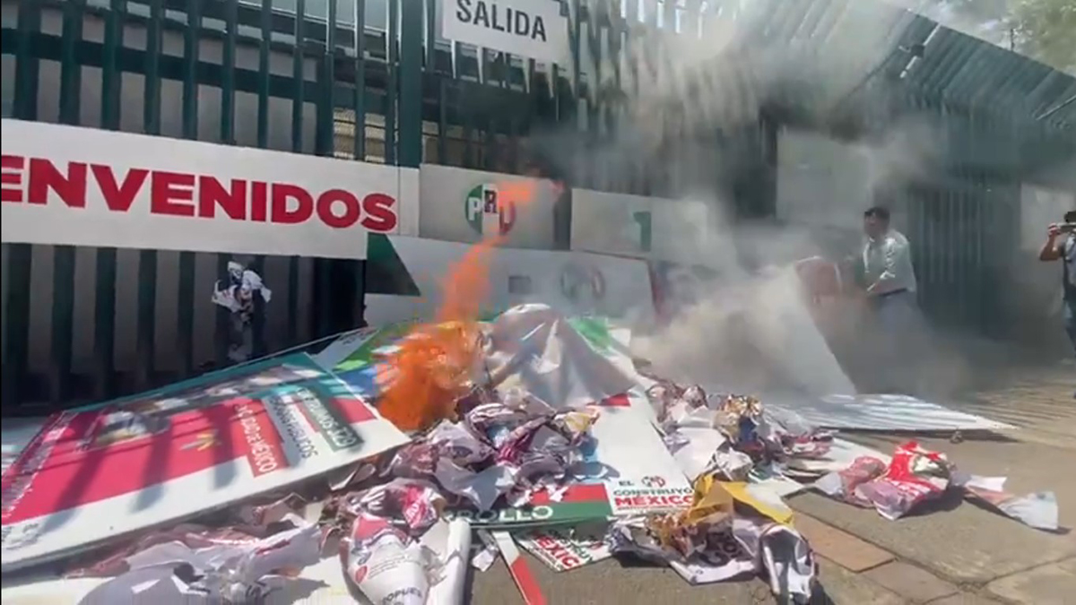 Video Cnte Vandaliza Sedes Del Pri Y Morena En Cdmx