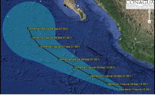 Se forma depresión tropical en el Pacífico