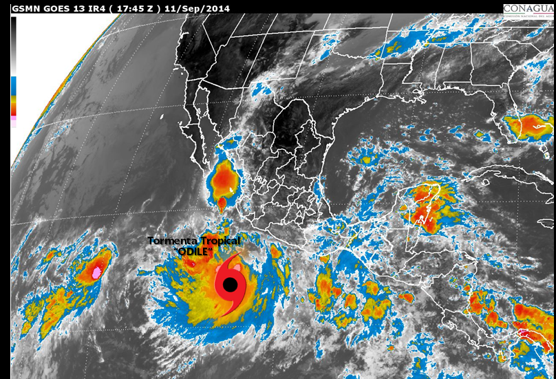 Descarta Protección Civil alerta roja por tormenta Odile