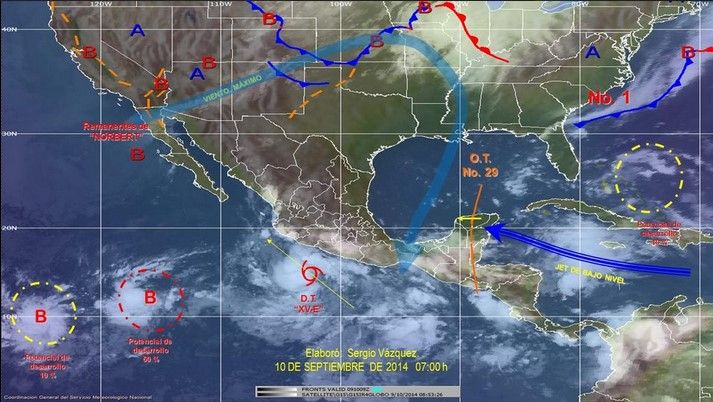 Amenaza nueva depresión tropical en el Pacífico mexicano
