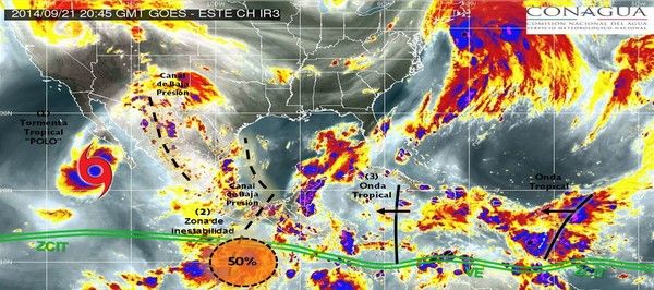 Zona de baja presión ocasionará intensas lluvias en Chiapas
