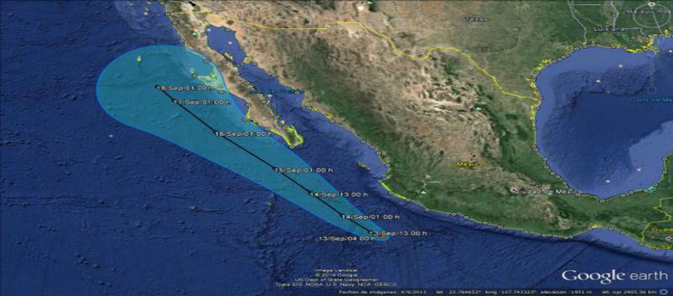 Odile se convierte en huracán categoría 1