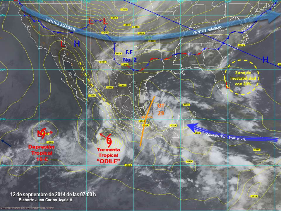 Tormenta tropical en el Pacífico durante el fin de semana