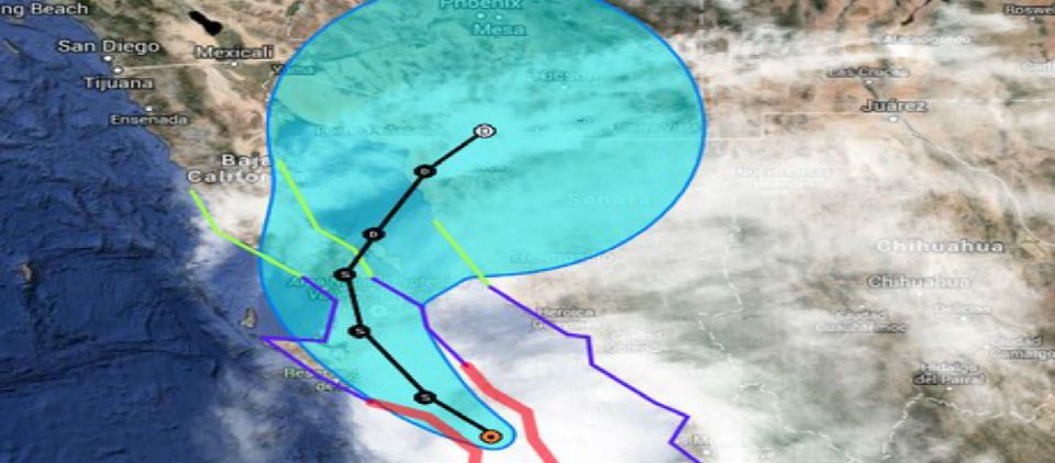 Odile continúa sobre BCS, se desplaza hacia Sonora