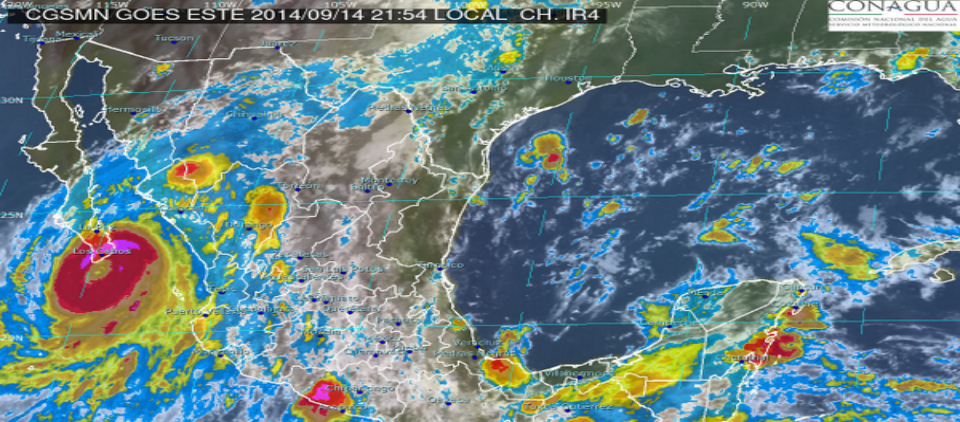 Odile provocará lluvias fuertes a intensas en seis estados Odile provocará lluvias fuertes a intensas en seis estados