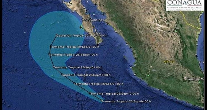 Continúa Rachel su trayectoria frente a costas del Pacífico
