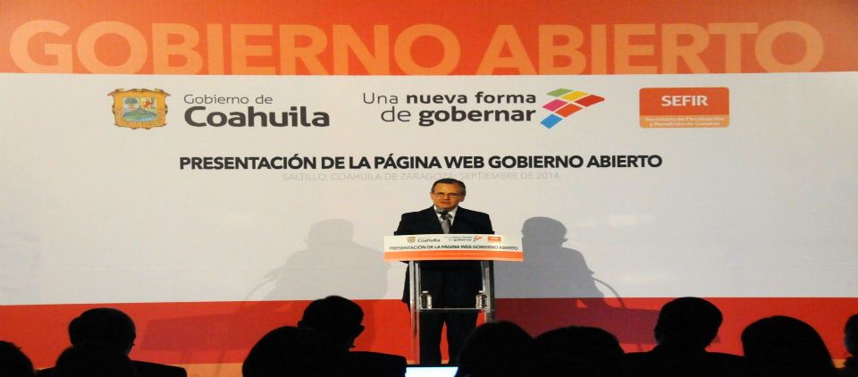 Coahuila presenta página web de gobierno abierto