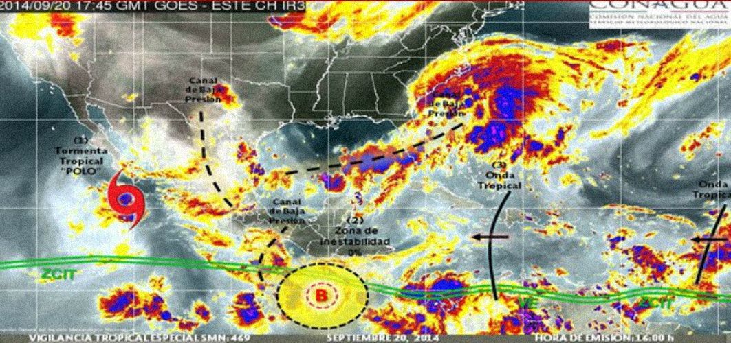 Será “Polo” depresión tropical; mantienen zona de alerta
