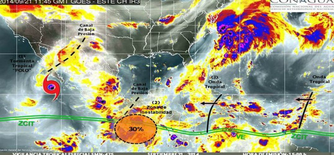 Polo se aleja de costas mexicanas a paso lento
