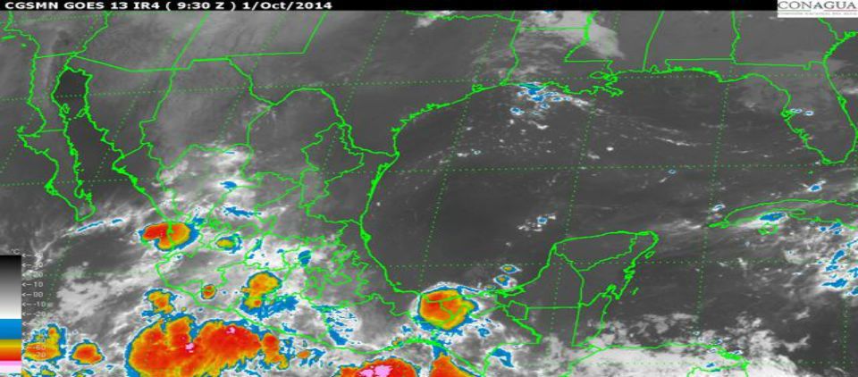 Una baja presión causará lluvias intensas en estados del sur Una baja presión causará lluvias intensas en estados del sur