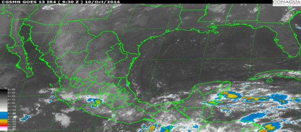 Prevalecerán lluvias en varias zonas del territorio nacional