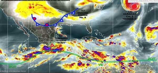 Trudy se degrada a depresión pero continuarán lluvias en sur y centro de México Trudy se degrada a depresión pero continuarán lluvias en sur y centro de México