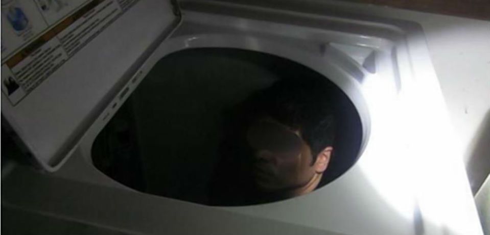 Trata de entrar a EE.UU. en una lavadora Trata de entrar a EE.UU. en una lavadora