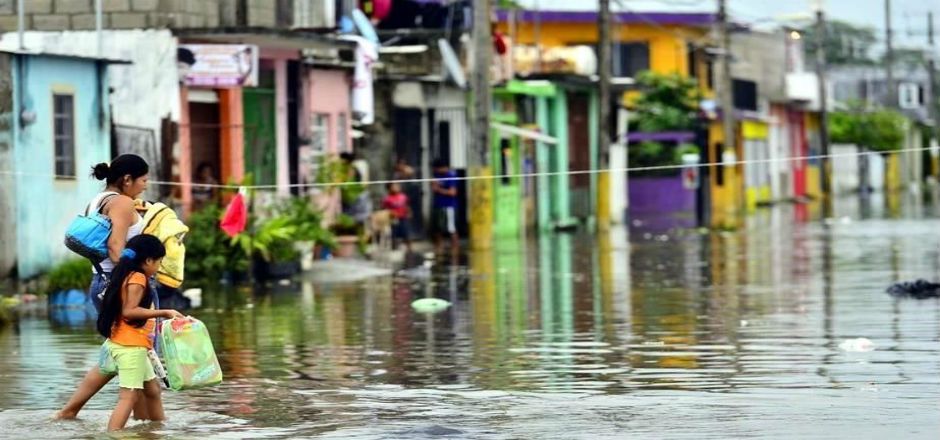 Lluvias provocan inundaciones en Tabasco