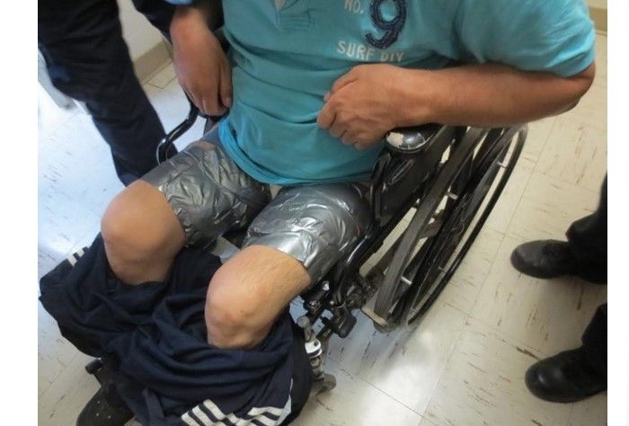 Parapléjico pretendía cruzar frontera con droga pegada a sus piernas