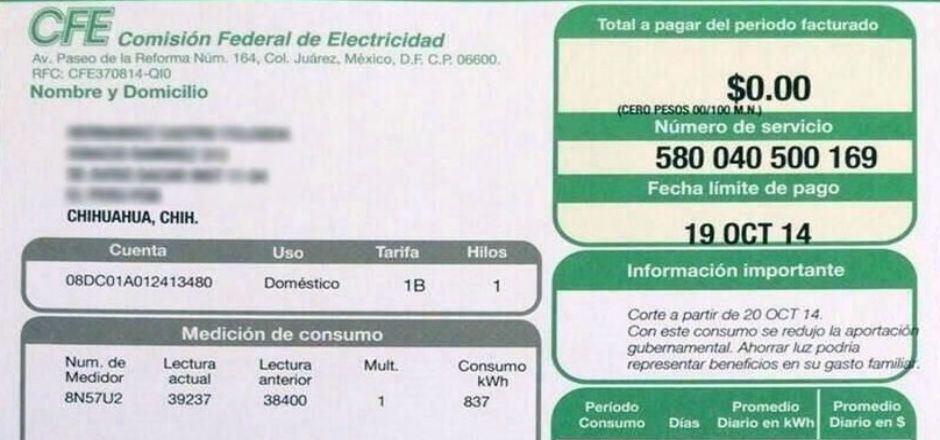 En Chihuahua así llegan los estados de cuenta de CFE En Chihuahua así llegan los estados de cuenta de CFE