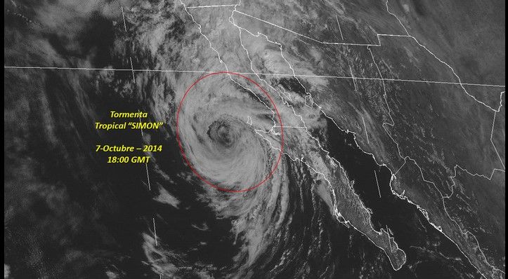 Simon se degrada a depresión tropical Simon se degrada a depresión tropical
