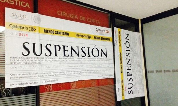 Clausuran consultorio de cirugía en Satélite