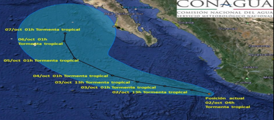 Se forma tormenta tropical Simón en el Pacífico
