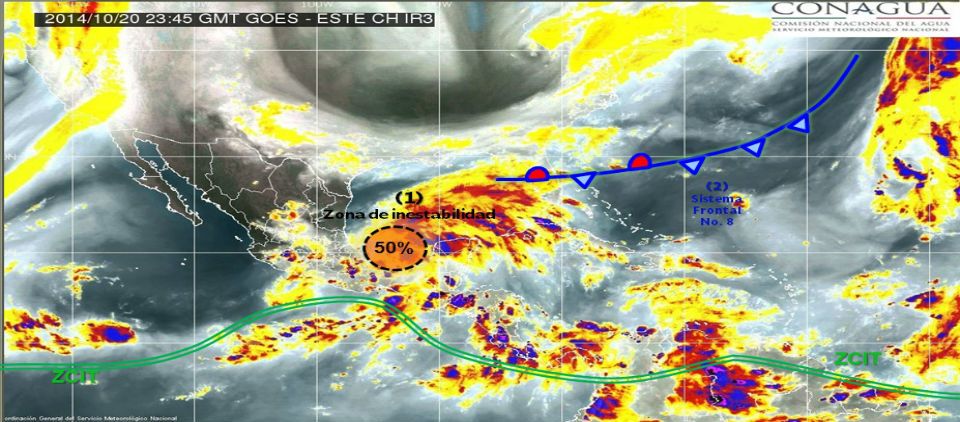 Zona de inestabilidad en el Golfo de México eleva a 60 por ciento su potencial ciclónico Zona de inestabilidad en el Golfo de México eleva a 60 por ciento su potencial ciclónico