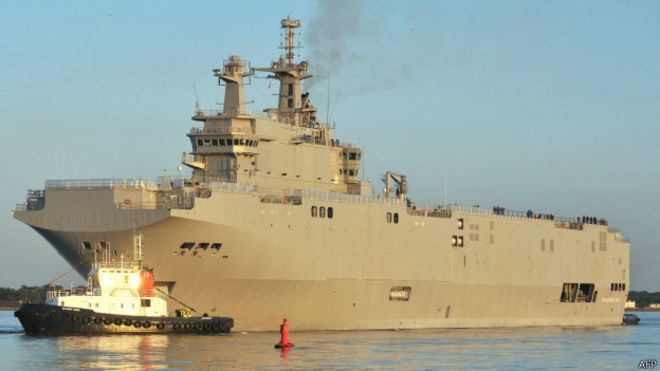 Francia retrasa entrega de buque militar a Rusia por crisis en Ucrania Francia retrasa entrega de buque militar a Rusia por crisis en Ucrania