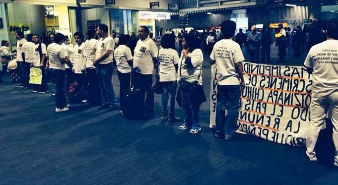 Manifestaci&oacute;n en la T2 del Aeropuerto del DF