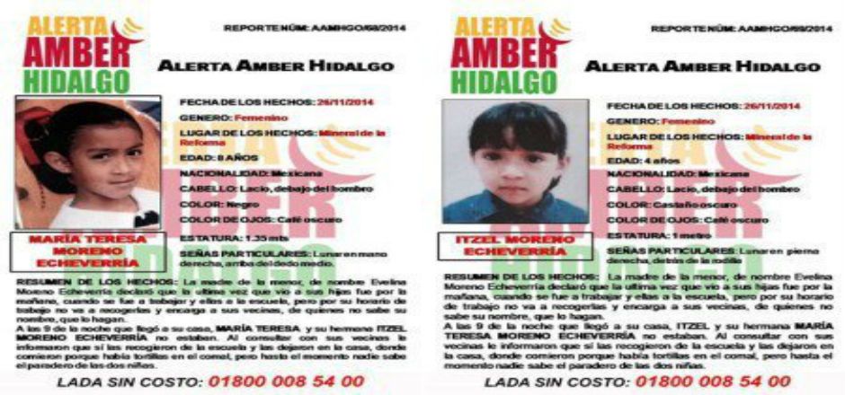 Aparecen muertas dos niñas en Hidalgo Aparecen muertas dos niñas en Hidalgo