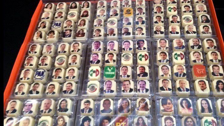 Regalarán chocolates con la cara de los senadores Regalarán chocolates con la cara de los senadores