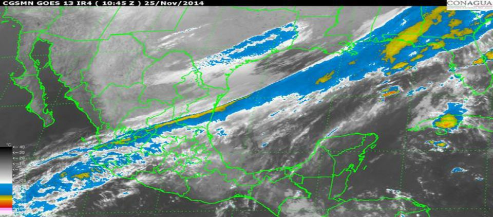 Frente frío 14 provocará lluvias en varias partes de México Frente frío 14 provocará lluvias en varias partes de México