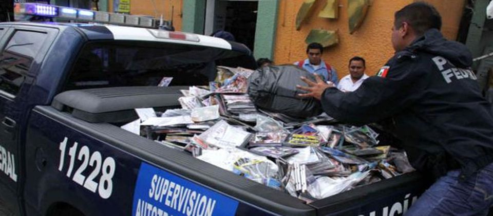 Más de 20 mil discos pirata asegurados por PGR en Tlaxcala