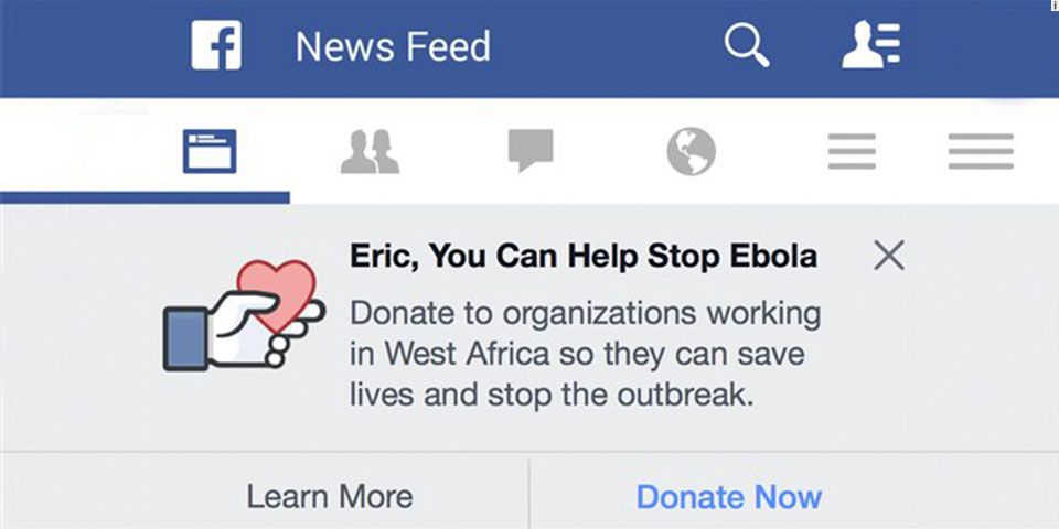 Facebook se suma a lucha contra el ébola