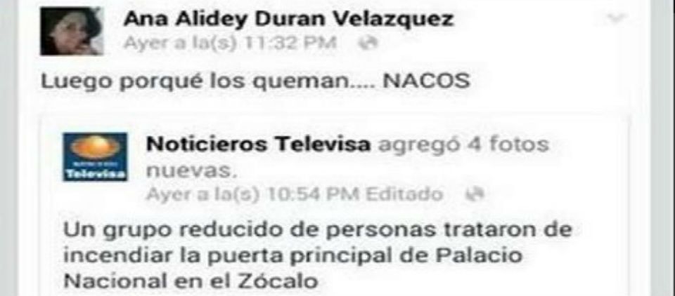 Luego por qué los queman nacos: Lady CAASIM