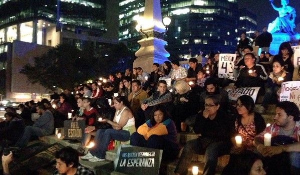 Convocan a concentración en El Ángel por Ayotzinapa