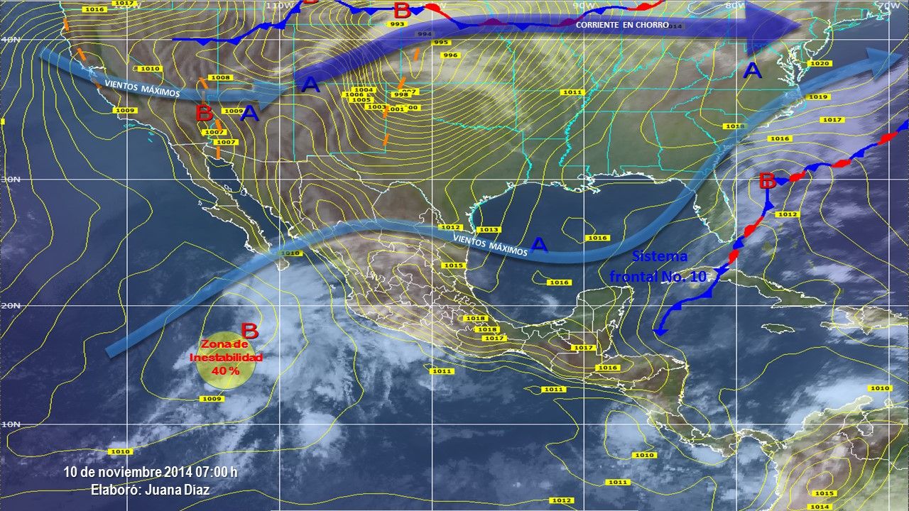 Reportan 40 por ciento de probabilidad de ciclón en el Pacífico