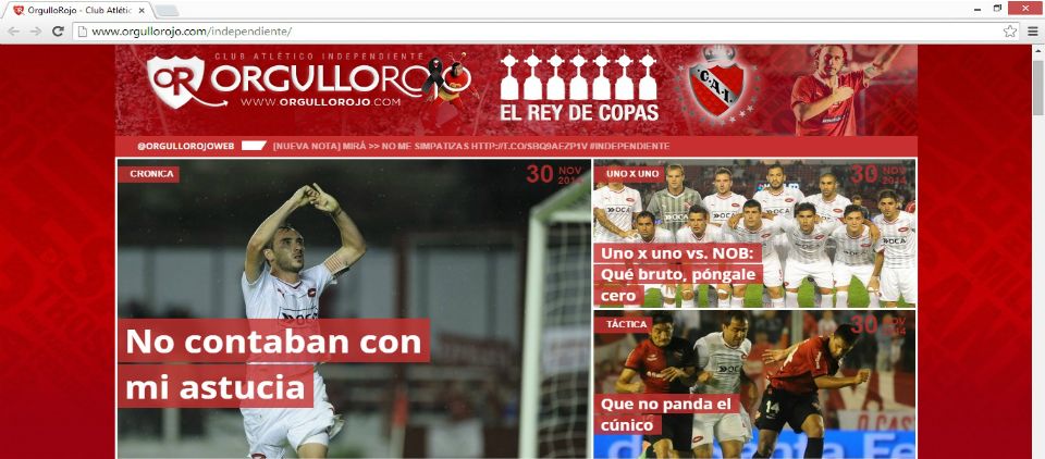 Curioso homenaje de un sitio de Independiente a Chespirito Curioso homenaje de un sitio de Independiente a Chespirito