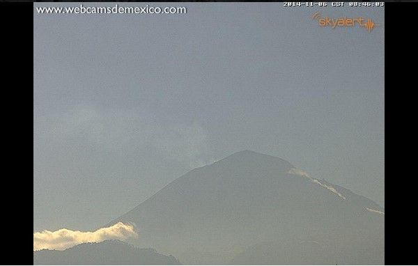Popocatépetl registró un derrumbe esta mañana
