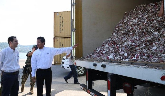 Destruyen 35.6 millones de cigarros ilegales Destruyen 35.6 millones de cigarros ilegales