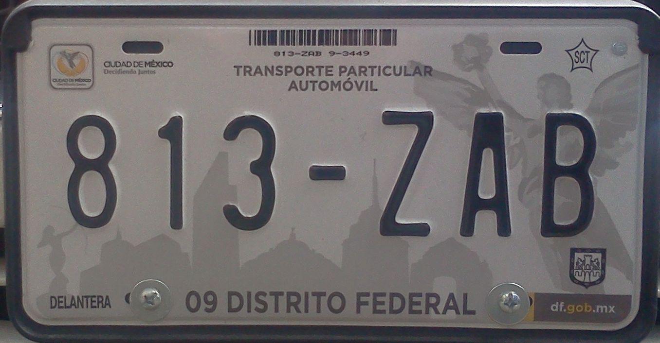 Mañana empieza nueva nomenclatura para placas vehiculares en el DF