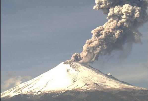 Volcán Popocatépetl registra nuevas explosiones