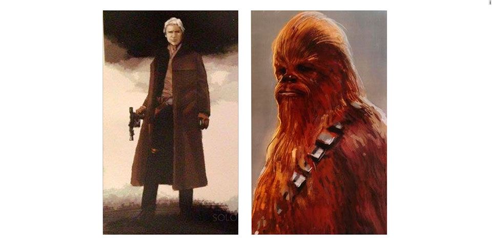 Revelan bocetos de Han Solo y Chewbacca para Star Wars VII Revelan bocetos de Han Solo y Chewbacca para Star Wars VII