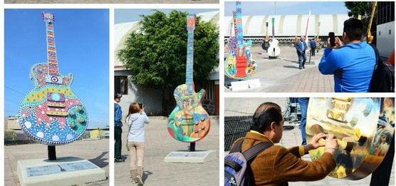 Guitarras monumentales llegan al Metro San Lázaro