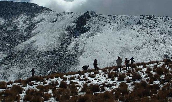Cae agua nieve en el Popocatépetl y Nevado de Toluca Cae agua nieve en el Popocatépetl y Nevado de Toluca