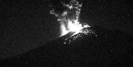 Registra explosión el Popocatépetl de 2 km