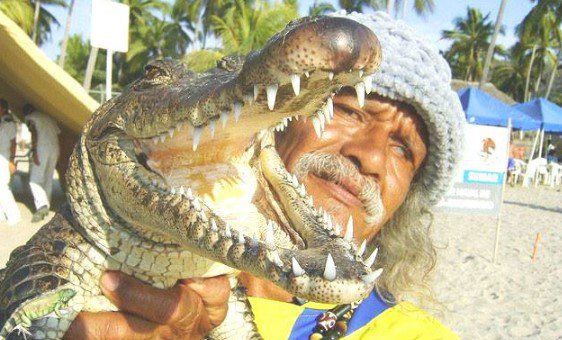 Cocodrilo ataca a domador de reptiles en Guerrero Cocodrilo ataca a domador de reptiles en Guerrero