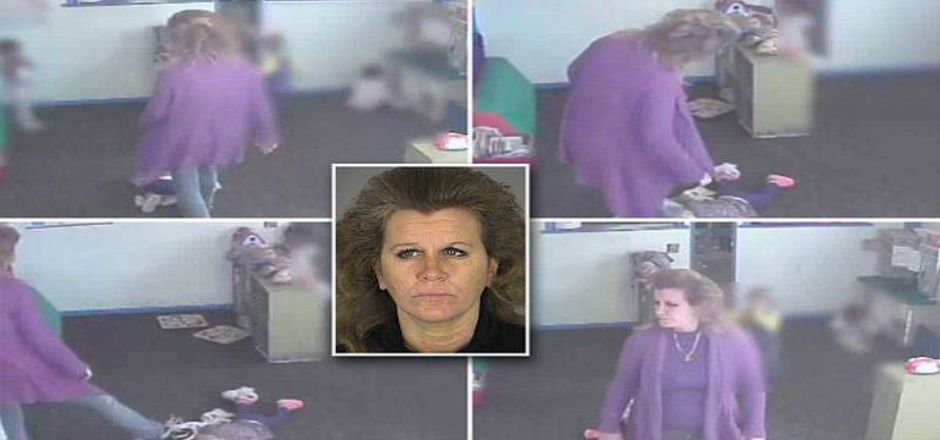 Niñera patea a bebé en una guardería de Florida Niñera patea a bebé en una guardería de Florida