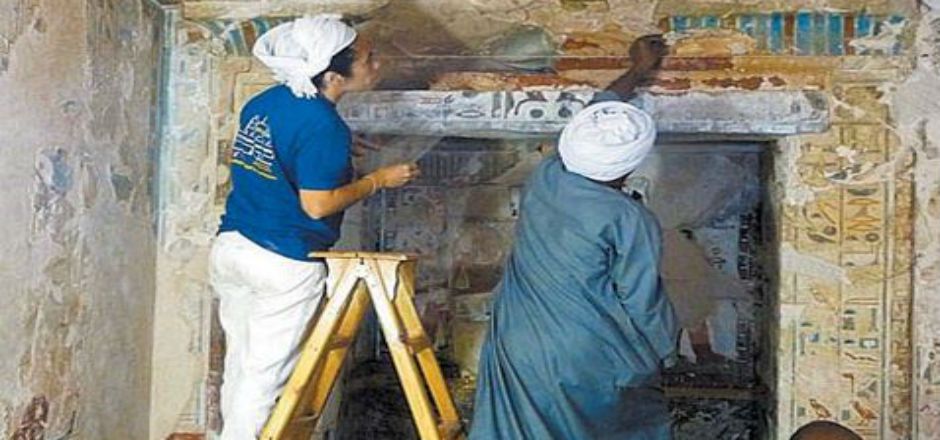 Mexicanos restauran tumba egipcia de 3 mil 500 años