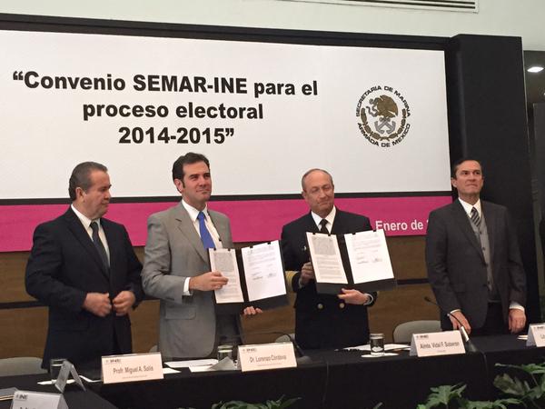 INE y SEMAR firman convenio para resguardo de papelería electoral