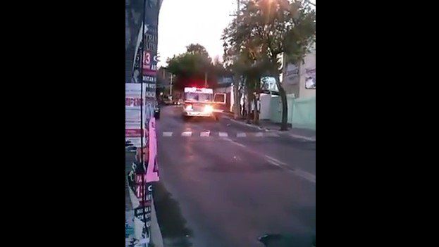 Momento de la explosión en el Hospital Materno Cuajimalpa